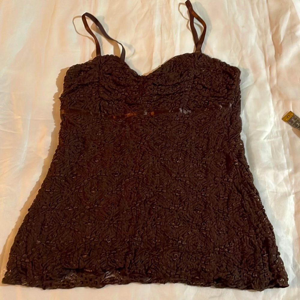 Brown lace cami size small